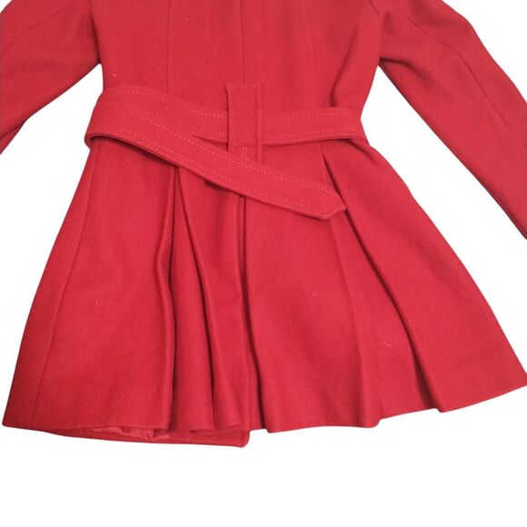 M60 MISS SIXTY Burgundy Pea Coat, 60% Wool / 30% Poly / 10% Rayon, Extra Small - Picture 11 of 16